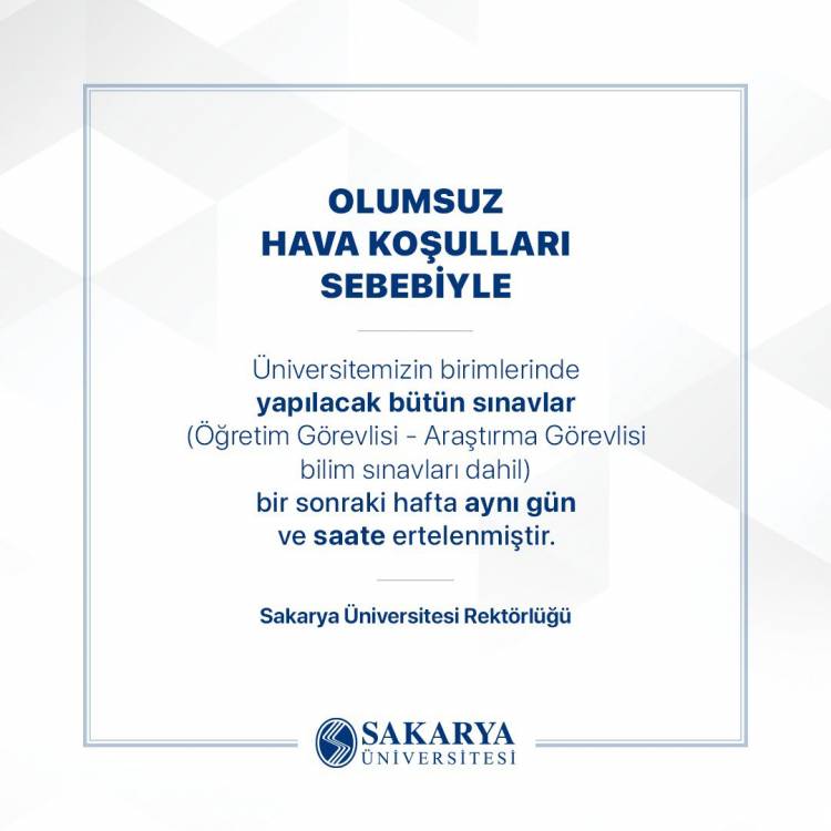 Sınavların ertelenmesi hakkında