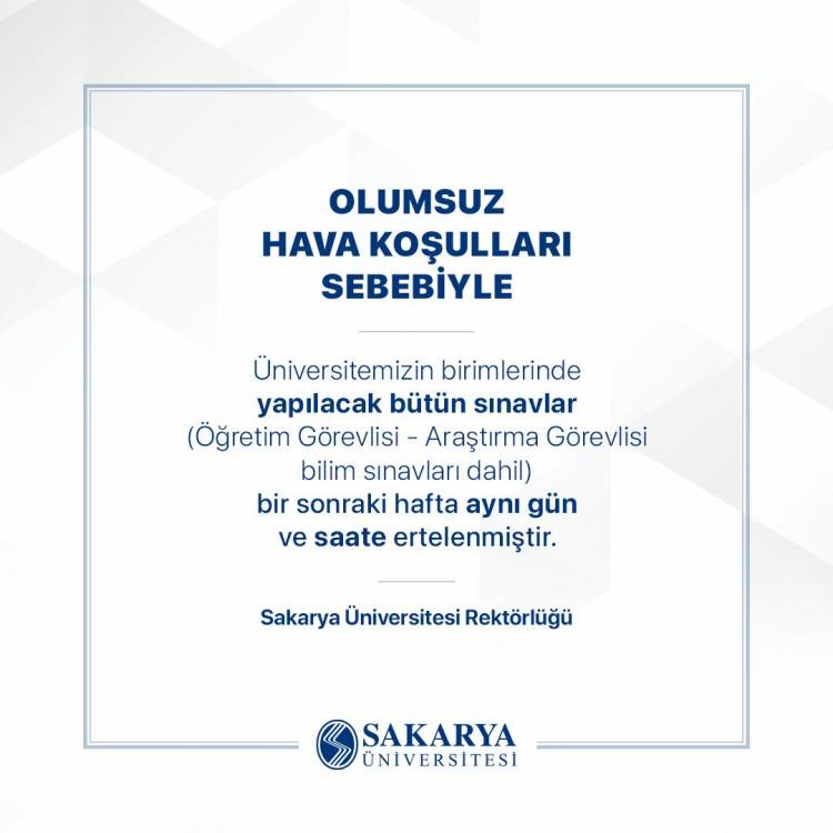 Sınavların ertelenmesi hakkında